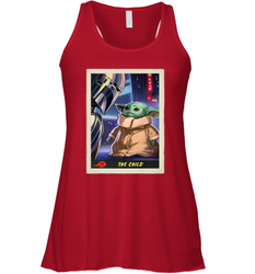 Star Wars The Mandalorian The Child Trading Card Women's Racerback Tank