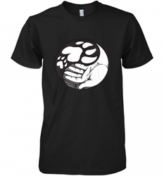 Dog Paw Hand Yin Yang Shirt _ Cute Animal Rescuers Men's Premium T-Shirt