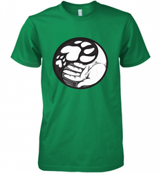 Dog Paw Hand Yin Yang Shirt _ Cute Animal Rescuers Men's Premium T-Shirt