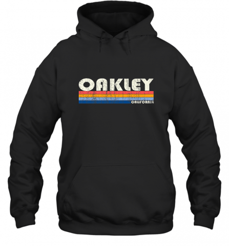 Vintage 70s 80s Style Oakley CA Hooded Sweatshirt Hooded Sweatshirt / Black / S Hooded Sweatshirt - Nice-Tshirts4u