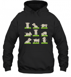 Funny Goat Yoga Tshirts Yoga Goat On Mat Cool Gifts Hooded Sweatshirt