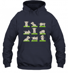 Funny Goat Yoga Tshirts Yoga Goat On Mat Cool Gifts Hooded Sweatshirt