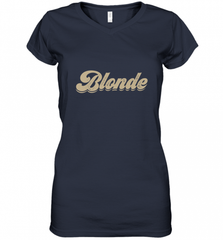 Blonde Hair Color Retro Babe Women's V-Neck T-Shirt Women's V-Neck T-Shirt - Nice-Tshirts4u