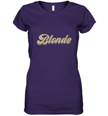 Blonde Hair Color Retro Babe Women's V-Neck T-Shirt Women's V-Neck T-Shirt - Nice-Tshirts4u