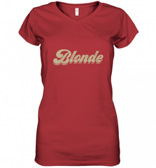 Blonde Hair Color Retro Babe Women's V-Neck T-Shirt Women's V-Neck T-Shirt - Nice-Tshirts4u