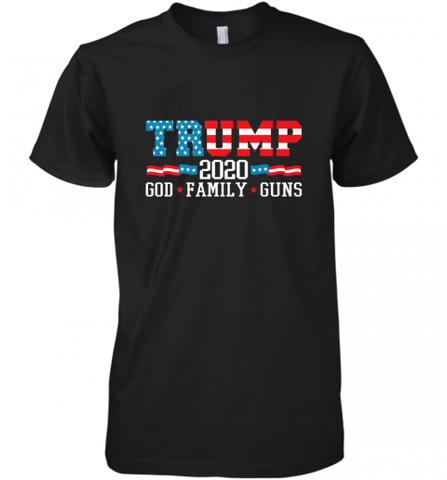 Trump 2020 God Family Guns Lovers Election Supporter Men's Premium T-Shirt Men's Premium T-Shirt / Black / XS Men's Premium T-Shirt - Nice-Tshirts4u