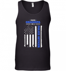 Mens Proud Grandpa of a Police Officer Distressed Flag Men's Tank Top Men's Tank Top - Nice-Tshirts4u