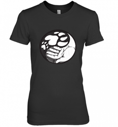 Dog Paw Hand Yin Yang Shirt _ Cute Animal Rescuers Women's Premium T-Shirt