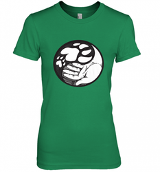 Dog Paw Hand Yin Yang Shirt _ Cute Animal Rescuers Women's Premium T-Shirt