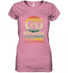 Sheepadoodle Dog Myth Legend Women's V-Neck T-Shirt Women's V-Neck T-Shirt - Nice-Tshirts4u