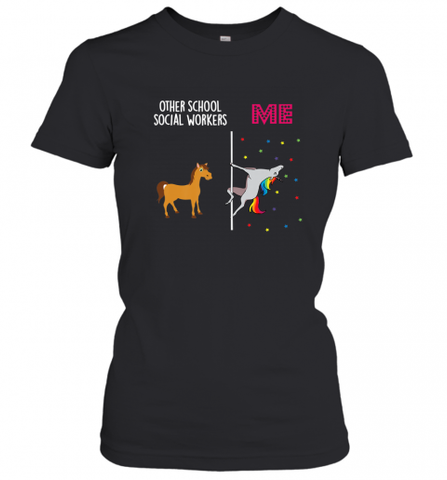 School Social Worker Unicorn Others You Women's T-Shirt Women's T-Shirt / Black / XS Women's T-Shirt - Nice-Tshirts4u