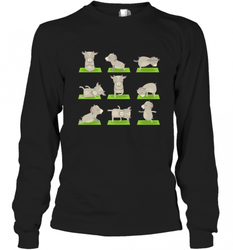 Funny Goat Yoga Tshirts Yoga Goat On Mat Cool Gifts Long Sleeve T-Shirt