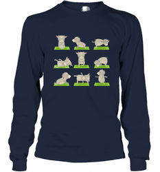 Funny Goat Yoga Tshirts Yoga Goat On Mat Cool Gifts Long Sleeve T-Shirt
