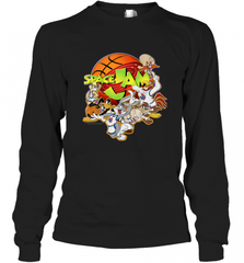 Kids Space Jam Group Shot Basketball Logo Long Sleeve T-Shirt Long Sleeve T-Shirt - Nice-Tshirts4u