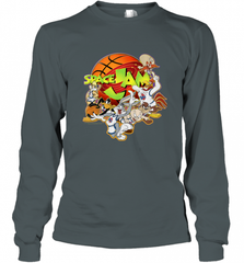 Kids Space Jam Group Shot Basketball Logo Long Sleeve T-Shirt Long Sleeve T-Shirt - Nice-Tshirts4u