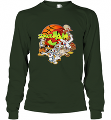 Kids Space Jam Group Shot Basketball Logo Long Sleeve T-Shirt Long Sleeve T-Shirt - Nice-Tshirts4u