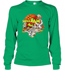 Kids Space Jam Group Shot Basketball Logo Long Sleeve T-Shirt Long Sleeve T-Shirt - Nice-Tshirts4u