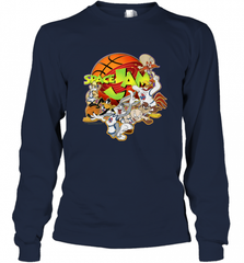 Kids Space Jam Group Shot Basketball Logo Long Sleeve T-Shirt Long Sleeve T-Shirt - Nice-Tshirts4u