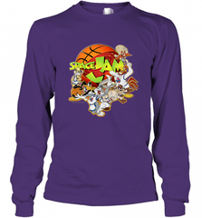 Kids Space Jam Group Shot Basketball Logo Long Sleeve T-Shirt Long Sleeve T-Shirt - Nice-Tshirts4u