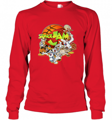Kids Space Jam Group Shot Basketball Logo Long Sleeve T-Shirt Long Sleeve T-Shirt - Nice-Tshirts4u