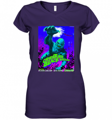 Vintage Water Lagoon Creature  Classic Horror Movie Tee Women's V-Neck T-Shirt Women's V-Neck T-Shirt - Nice-Tshirts4u