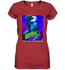 Vintage Water Lagoon Creature  Classic Horror Movie Tee Women's V-Neck T-Shirt Women's V-Neck T-Shirt - Nice-Tshirts4u