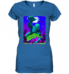 Vintage Water Lagoon Creature  Classic Horror Movie Tee Women's V-Neck T-Shirt Women's V-Neck T-Shirt - Nice-Tshirts4u