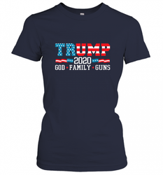 Trump 2020 God Family Guns Lovers Election Supporter Women's T-Shirt