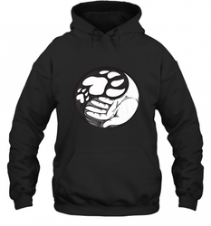 Dog Paw Hand Yin Yang Shirt _ Cute Animal Rescuers Hooded Sweatshirt