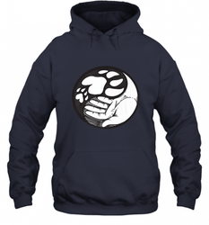 Dog Paw Hand Yin Yang Shirt _ Cute Animal Rescuers Hooded Sweatshirt