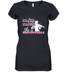 Violin Teacher For A Religious Violinist Women's V-Neck T-Shirt