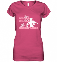 Violin Teacher For A Religious Violinist Women's V-Neck T-Shirt Women's V-Neck T-Shirt - Nice-Tshirts4u