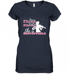 Violin Teacher For A Religious Violinist Women's V-Neck T-Shirt