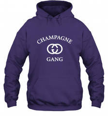Womens Champagne Gang  Gift Mom, Womens, Girlfriend Funny Mother's Hooded Sweatshirt Hooded Sweatshirt - Nice-Tshirts4u