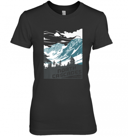 North Cascades National Park Washington Vintage Gift Women's Premium T-Shirt Women's Premium T-Shirt / Black / XS Women's Premium T-Shirt - Nice-Tshirts4u