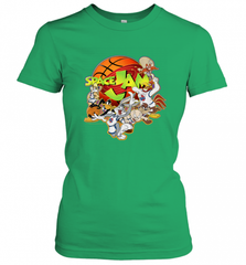 Kids Space Jam Group Shot Basketball Logo Women's T-Shirt Women's T-Shirt - Nice-Tshirts4u