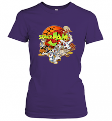 Kids Space Jam Group Shot Basketball Logo Women's T-Shirt Women's T-Shirt - Nice-Tshirts4u
