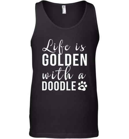 Life Is Golden With A Doodle T Shirt  Golden Doodle Lovers Men's Tank Top Men's Tank Top / Black / XS Men's Tank Top - Nice-Tshirts4u