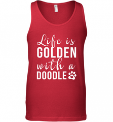 Life Is Golden With A Doodle T Shirt  Golden Doodle Lovers Men's Tank Top Men's Tank Top - Nice-Tshirts4u