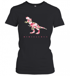 Cute Mimisaurus Tshirt with Floral Dinosaur for Women's T-Shirt