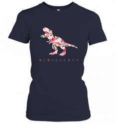 Cute Mimisaurus Tshirt with Floral Dinosaur for Women's T-Shirt