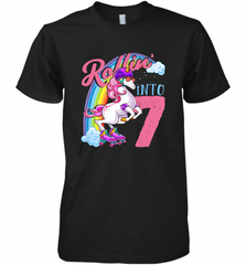 Kids Unicorn Roller Skate 7th Birthday Shirt Girls Unicorn Men's Premium T-Shirt Men's Premium T-Shirt - Nice-Tshirts4u
