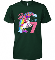 Kids Unicorn Roller Skate 7th Birthday Shirt Girls Unicorn Men's Premium T-Shirt Men's Premium T-Shirt - Nice-Tshirts4u