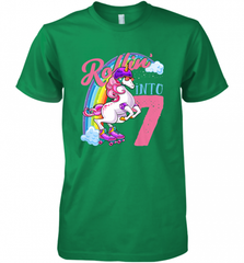 Kids Unicorn Roller Skate 7th Birthday Shirt Girls Unicorn Men's Premium T-Shirt Men's Premium T-Shirt - Nice-Tshirts4u