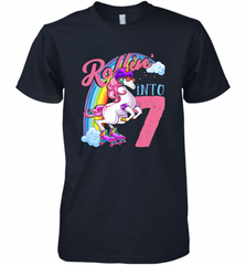 Kids Unicorn Roller Skate 7th Birthday Shirt Girls Unicorn Men's Premium T-Shirt Men's Premium T-Shirt - Nice-Tshirts4u