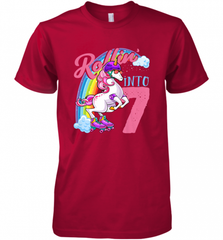 Kids Unicorn Roller Skate 7th Birthday Shirt Girls Unicorn Men's Premium T-Shirt Men's Premium T-Shirt - Nice-Tshirts4u
