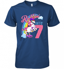 Kids Unicorn Roller Skate 7th Birthday Shirt Girls Unicorn Men's Premium T-Shirt Men's Premium T-Shirt - Nice-Tshirts4u