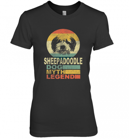 Sheepadoodle Dog Myth Legend Women's Premium T-Shirt Women's Premium T-Shirt / Black / XS Women's Premium T-Shirt - Nice-Tshirts4u