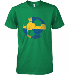 Sweden Soccer Ball Flag Jersey Shirt  Swedish Football Gift Men's Premium T-Shirt