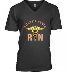 Dialysis Registered Nurse Caduceus Medical Symbol RN Men's V-Neck